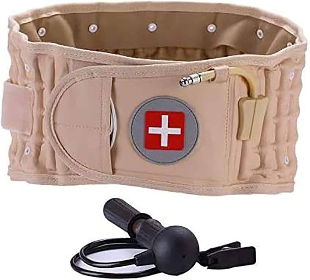 Amazon | 腰サポート減圧ベルト インフレータブルバックブレース 脊椎